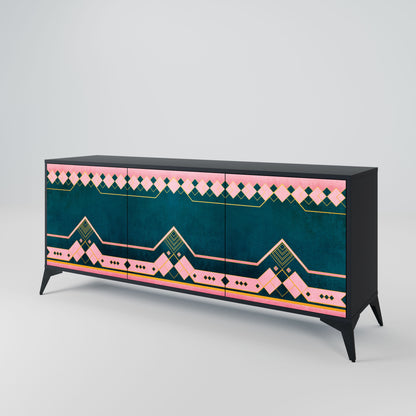 Credenza a 3 ante ROYAL COMPOSITION in finitura nera