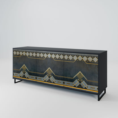 Credenza a 3 ante ROYAL ORDINARINESS in finitura nera