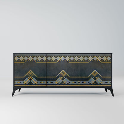 Credenza a 3 ante ROYAL ORDINARINESS in finitura nera