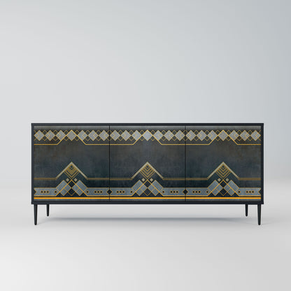 Credenza a 3 ante ROYAL ORDINARINESS in finitura nera