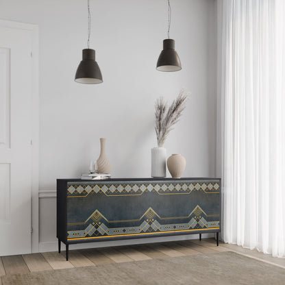 Credenza a 3 ante ROYAL ORDINARINESS in finitura nera