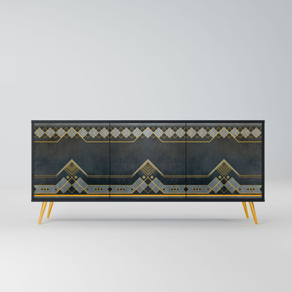 Credenza a 3 ante ROYAL ORDINARINESS in finitura nera