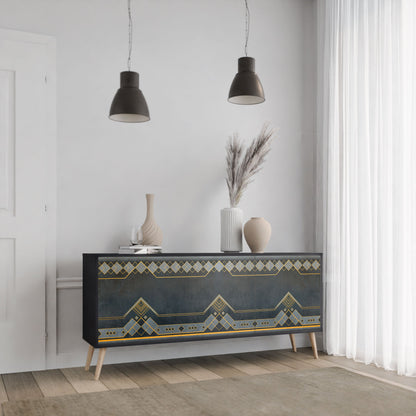 Credenza a 3 ante ROYAL ORDINARINESS in finitura nera