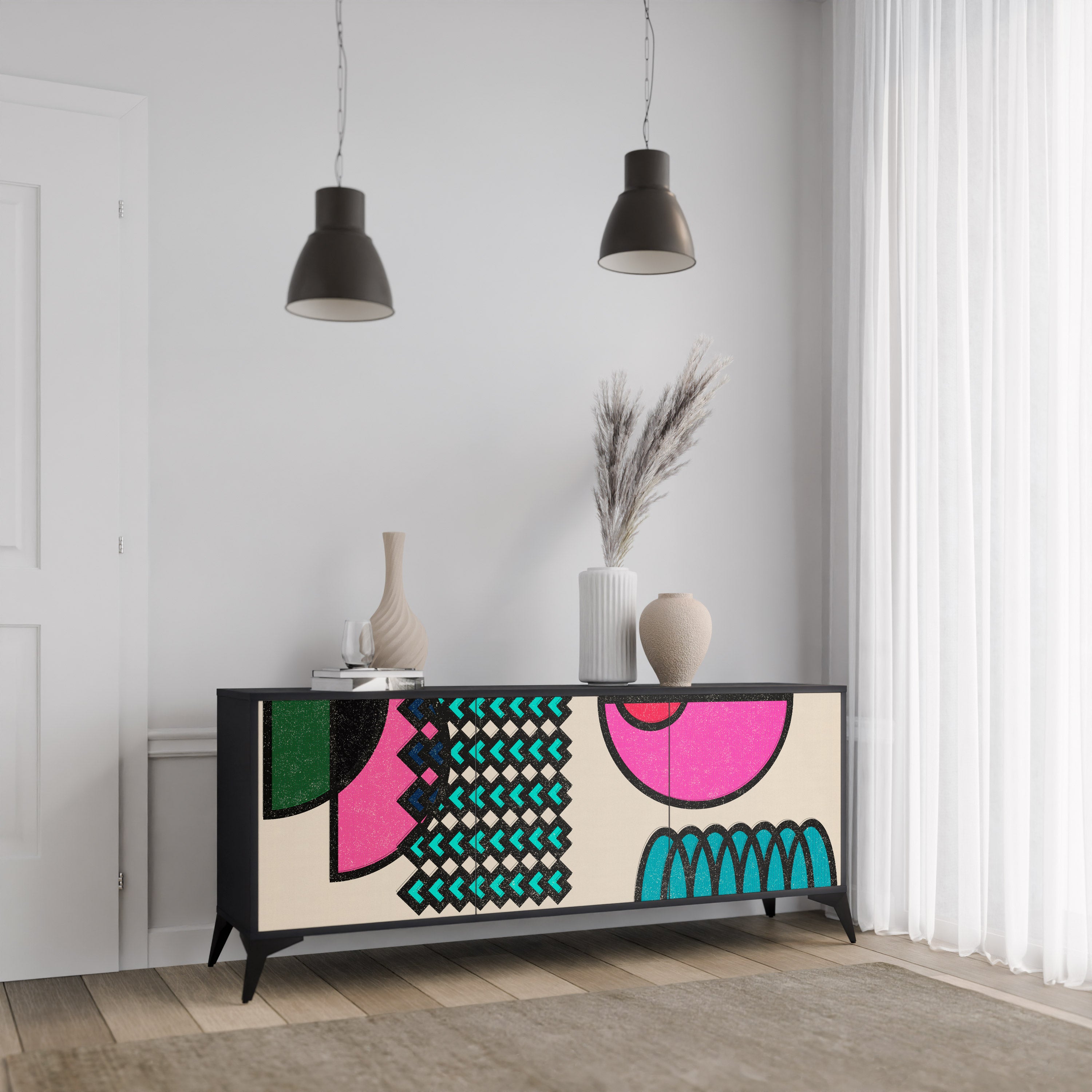 GEOMETRIC RHAPSODY 3-Door Sideboard