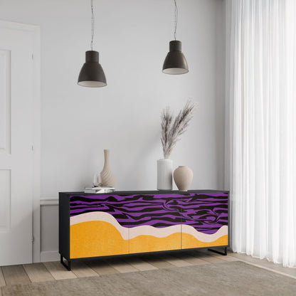 Credenza INDEPENDENT BORDER a 3 ante in finitura nera