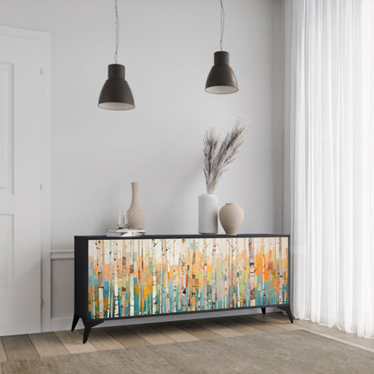 Credenza BIRCH KALEIDOSCOPE a 3 ante in finitura nera