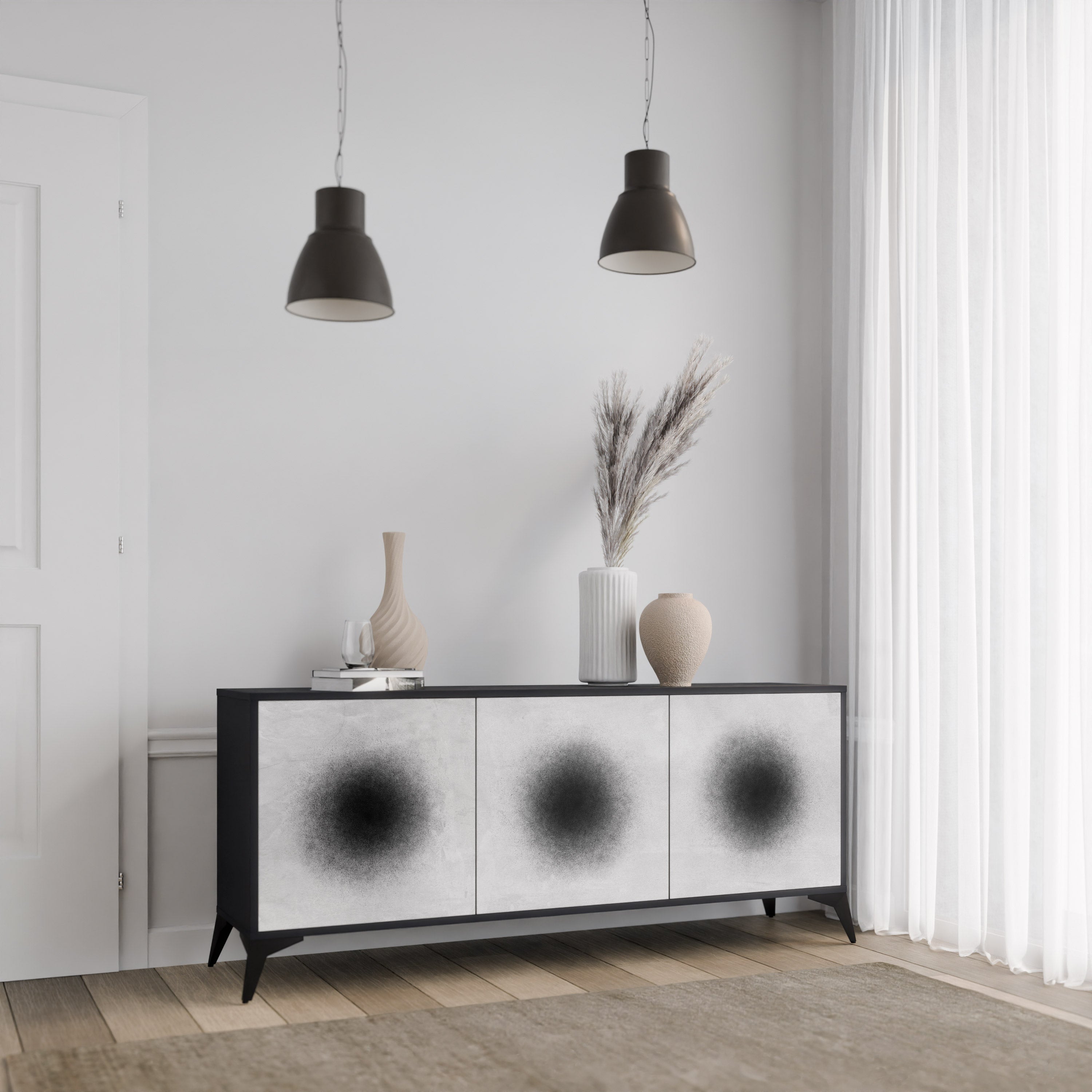 BLACK HOLE 3-Door Sideboard