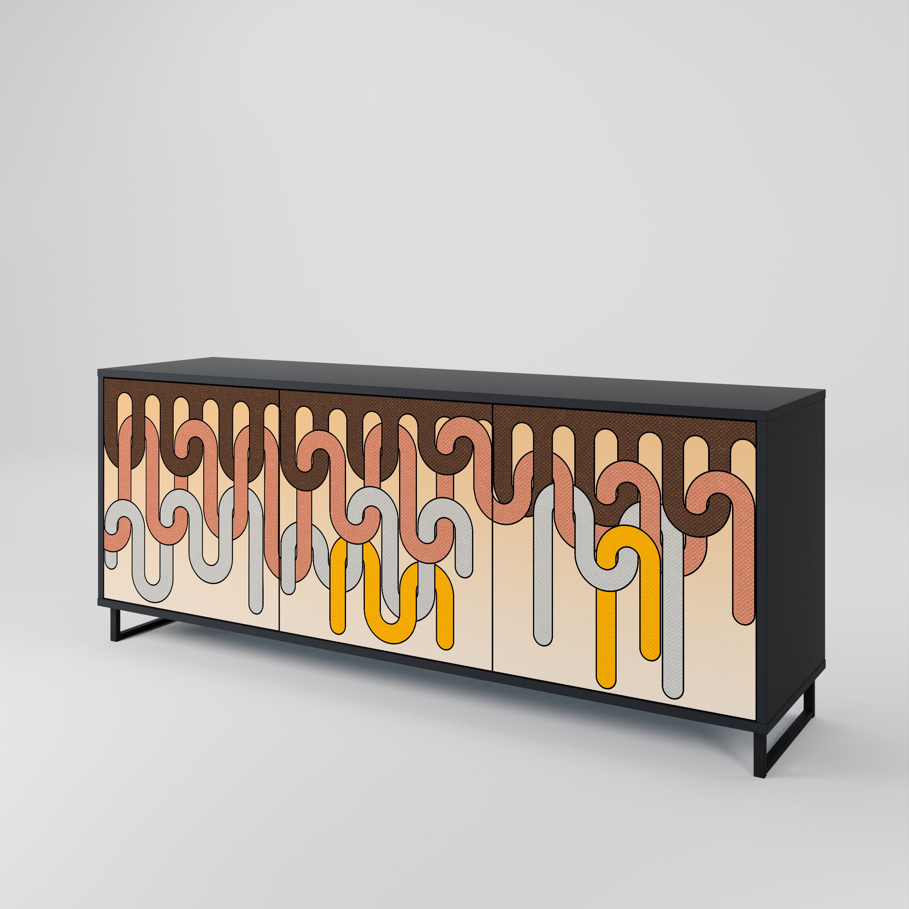 COLORFUL STRINGS 3-Door Sideboard