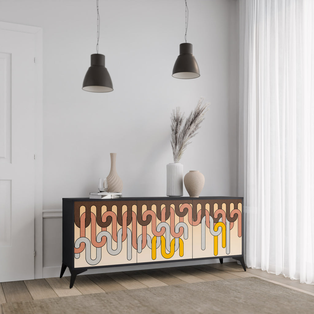 COLORFUL STRINGS 3-Door Sideboard