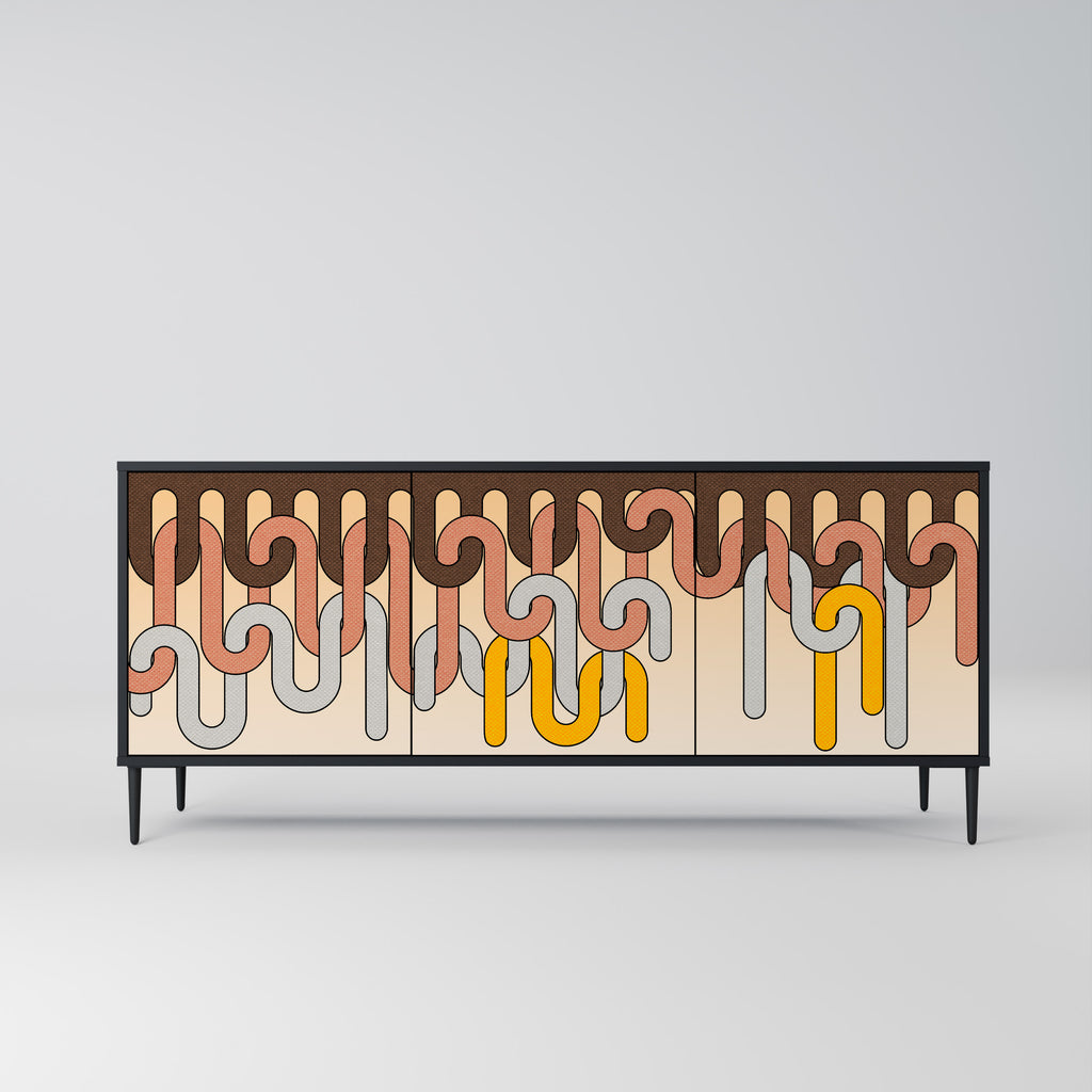 COLORFUL STRINGS 3-Door Sideboard