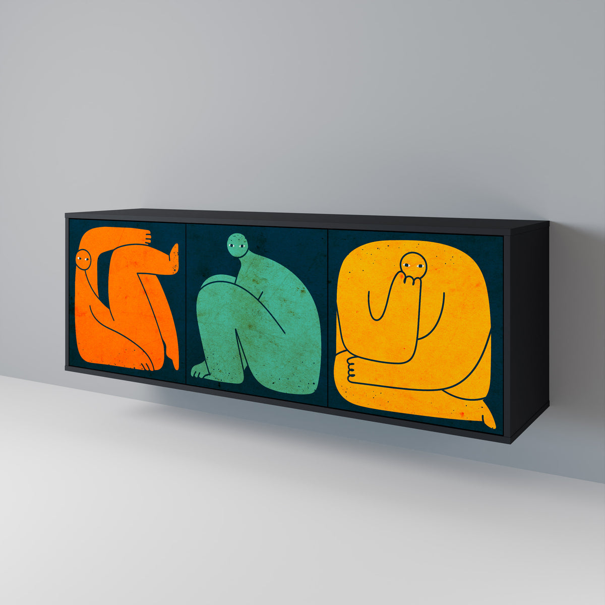 TOGETHER BUT SEPARATELY Aparador de 3 Portas