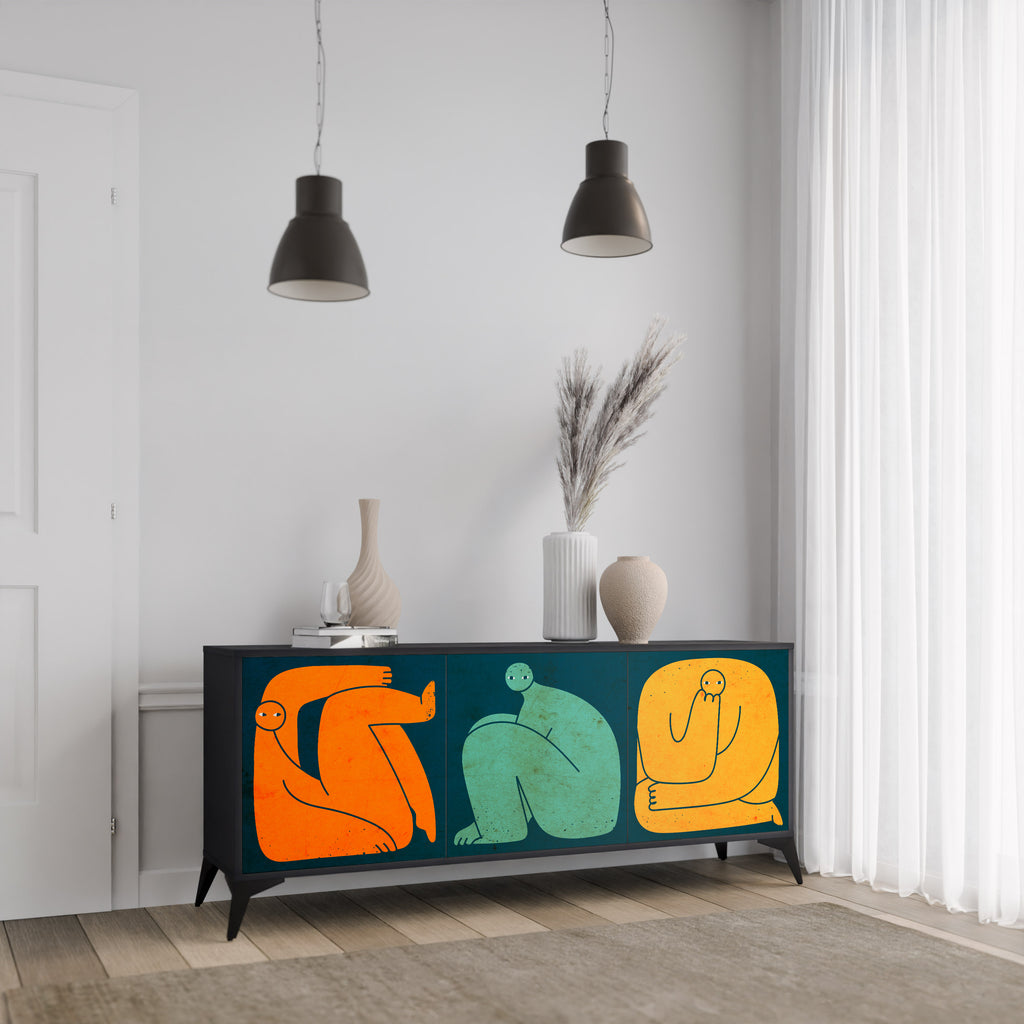 TOGETHER BUT SEPARATELY 3-Door Sideboard