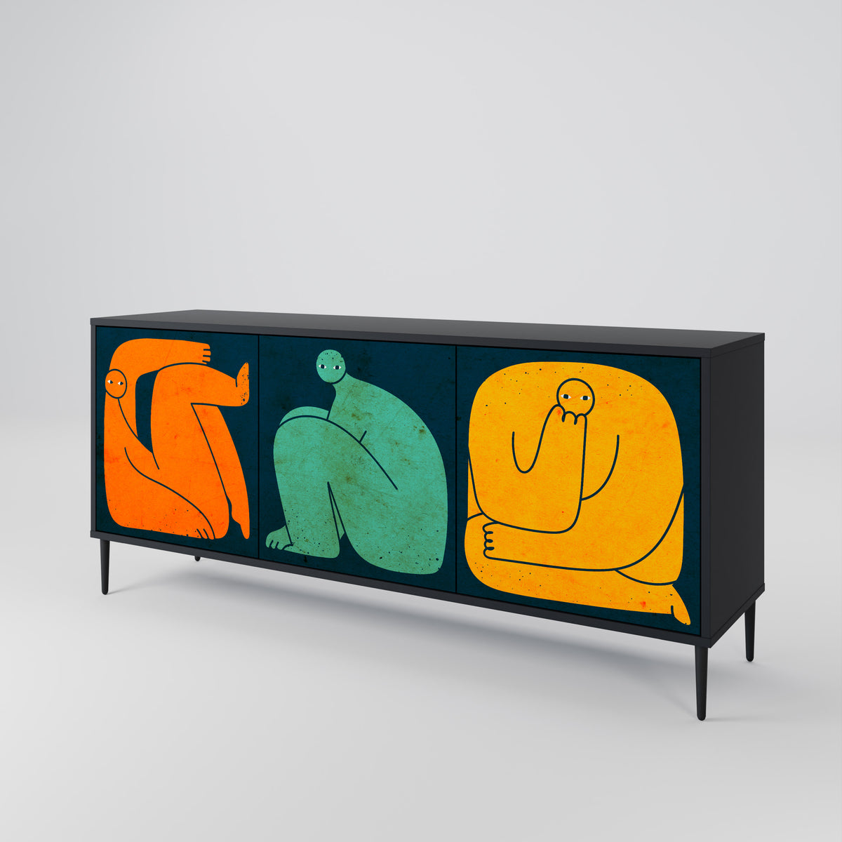 TOGETHER BUT SEPARATELY Aparador de 3 Portas