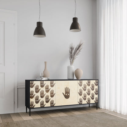 SEE MORE 3-Door Sideboard in Black Finish