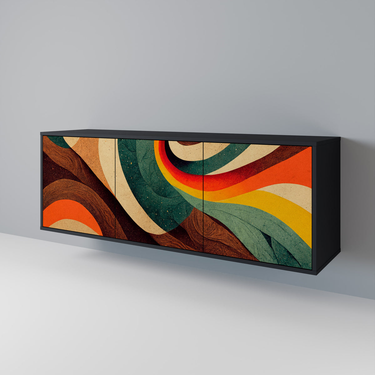 COLORFUL STRANDS 3-Door Sideboard