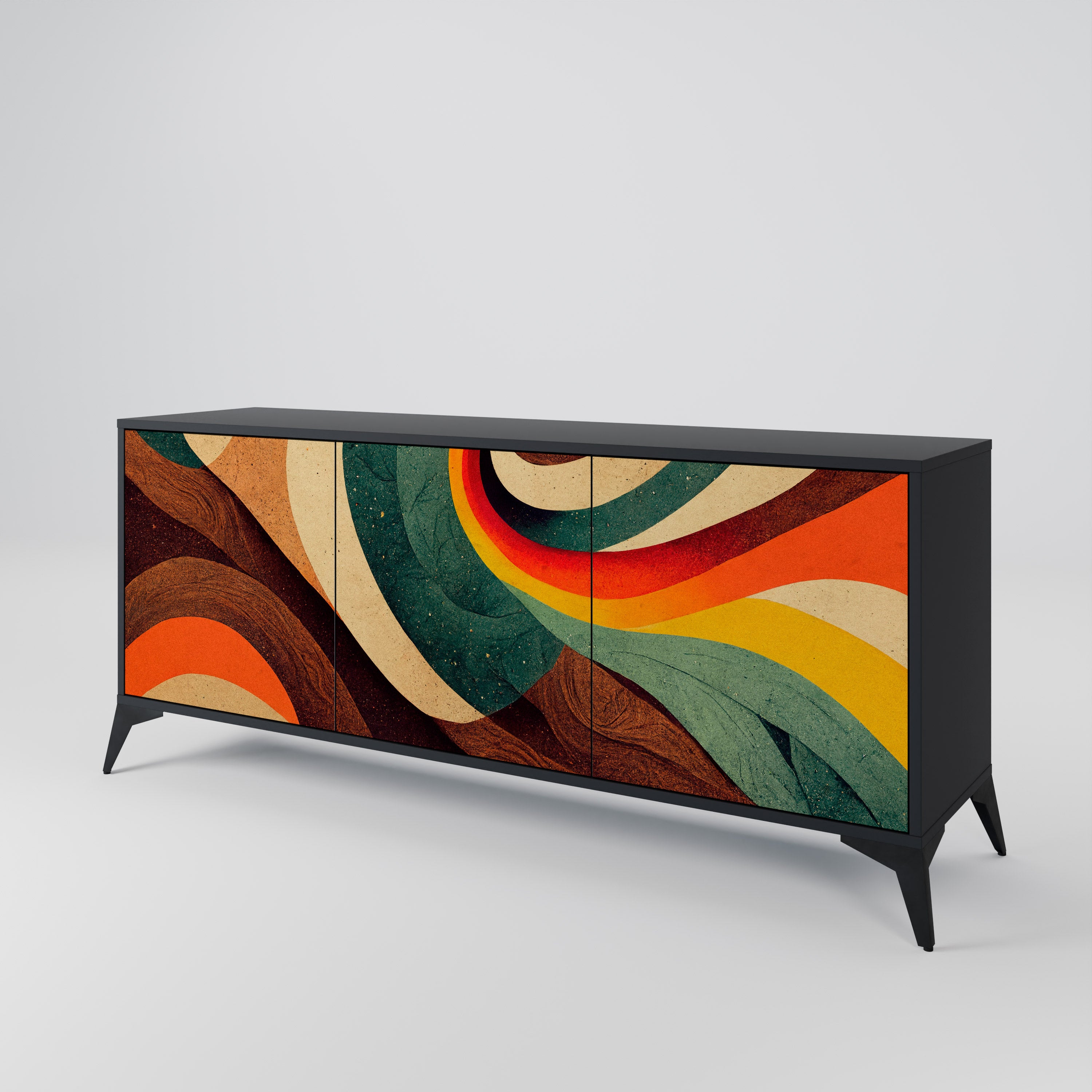 COLORFUL STRANDS 3-Door Sideboard