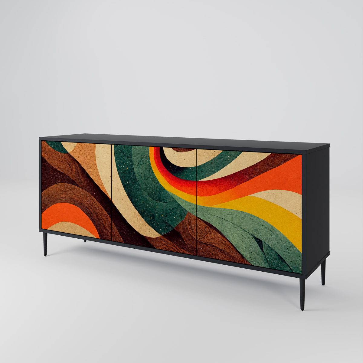 COLORFUL STRANDS 3-Door Sideboard