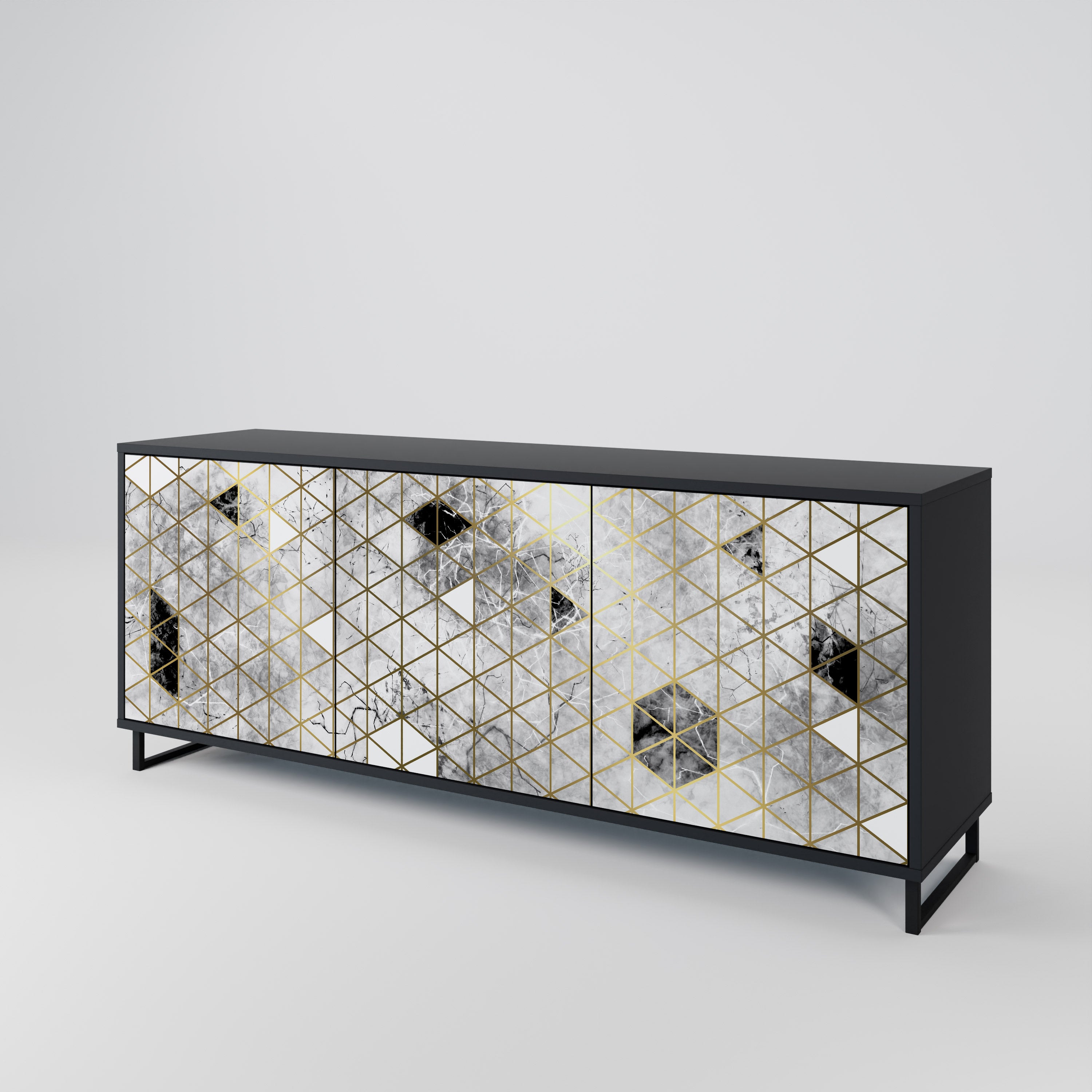 ASHEN ARIA Skänk med tre dörrar