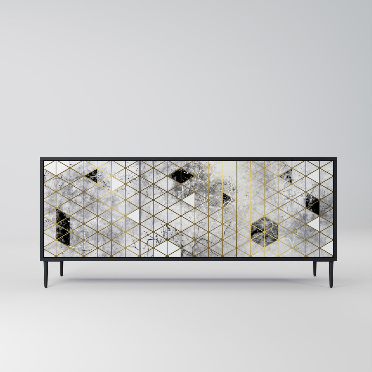 ASHEN ARIA Skänk med tre dörrar