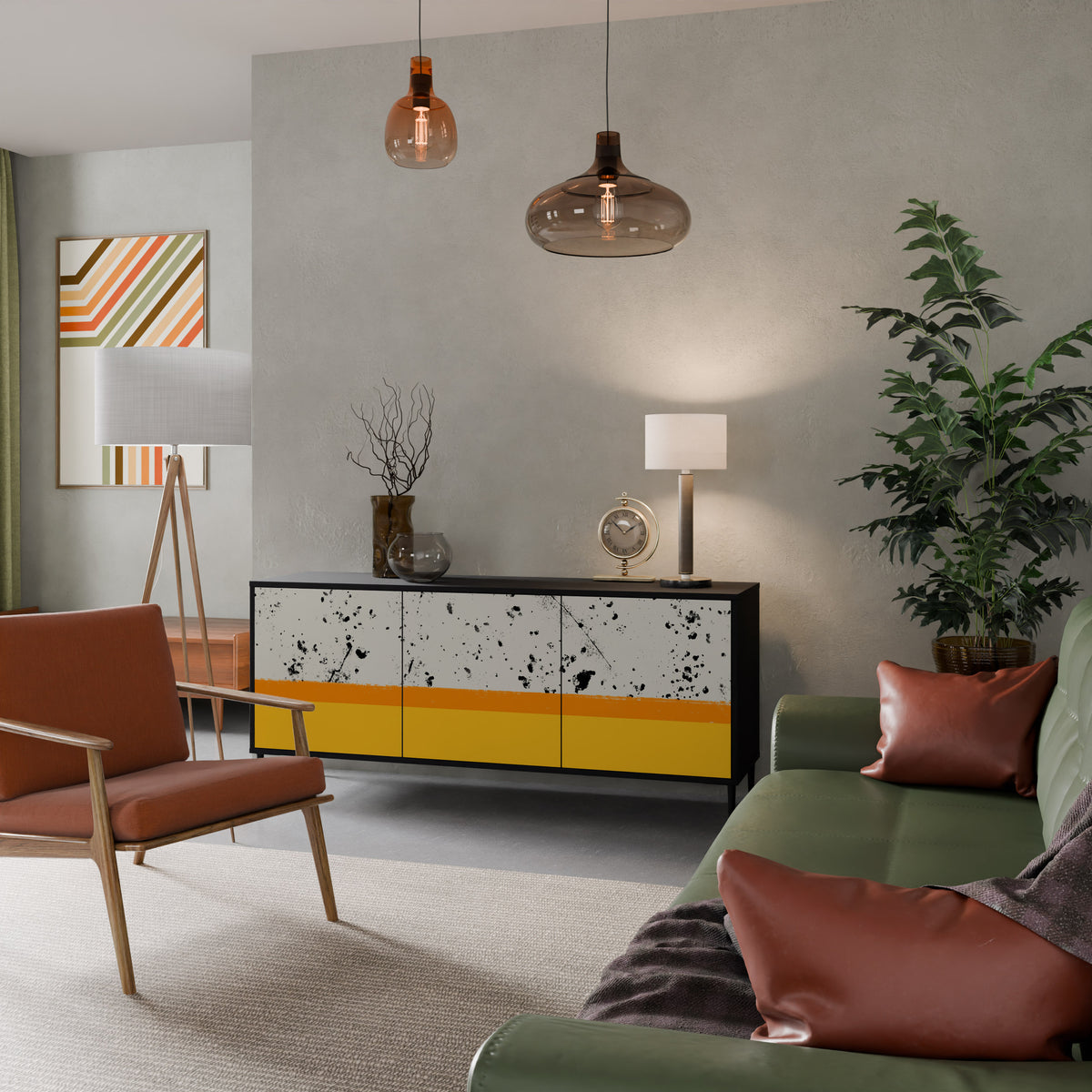 DYED BY ORANGE 3-türiges Sideboard