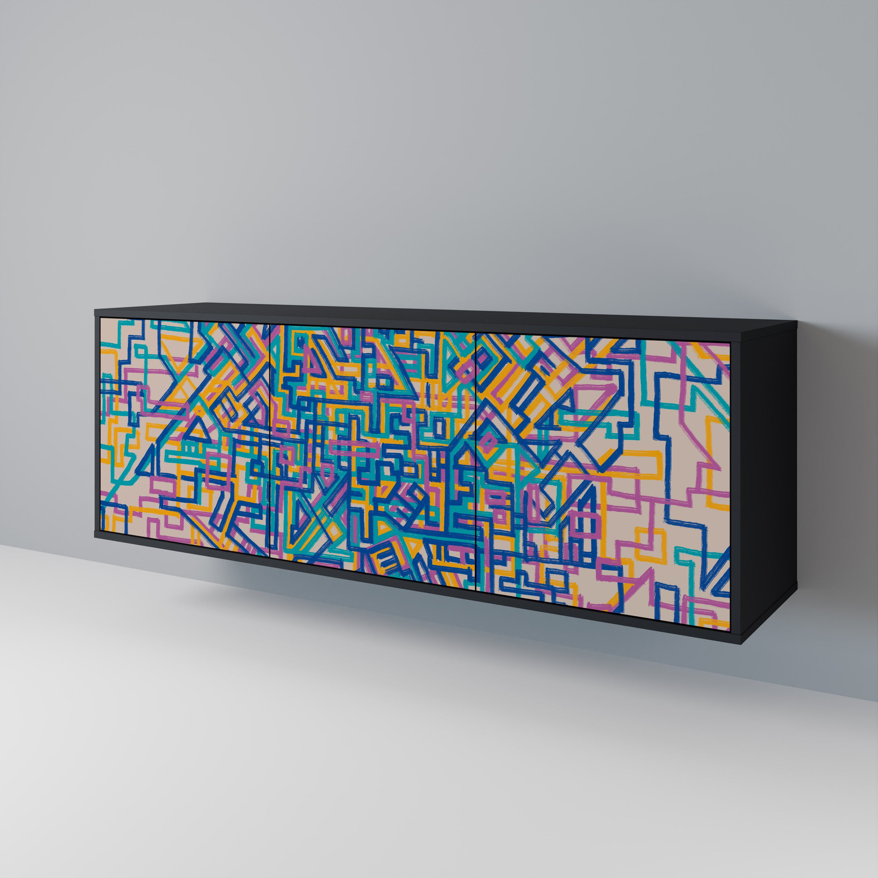 MEMORIES MAP Skänk med tre dörrar