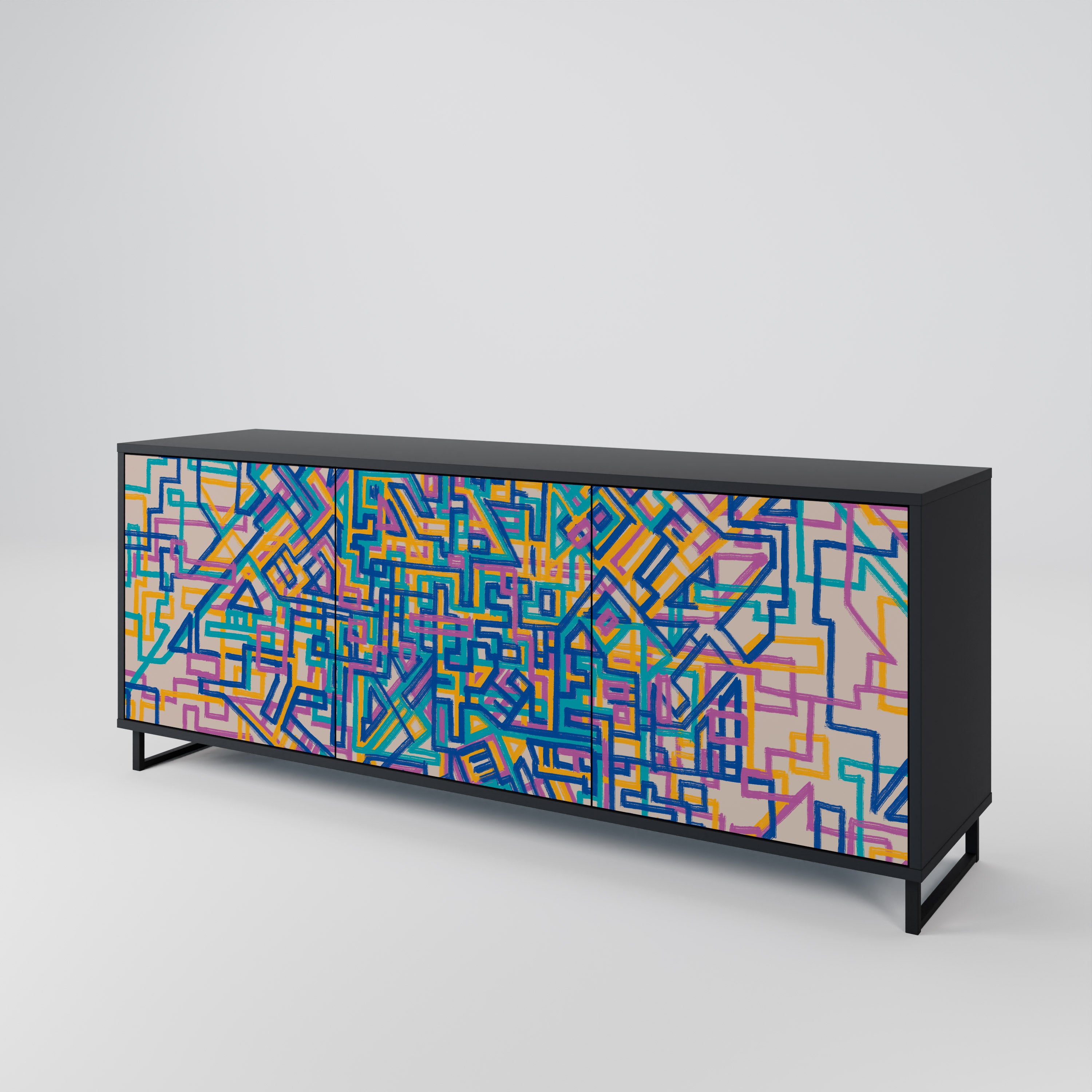 MEMORIES MAP Skänk med tre dörrar