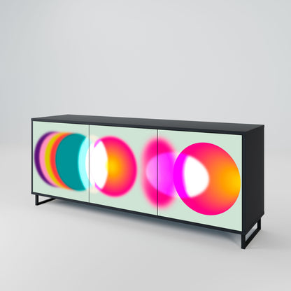 Credenza SYMPHONY OF COLORS a 3 ante in finitura nera