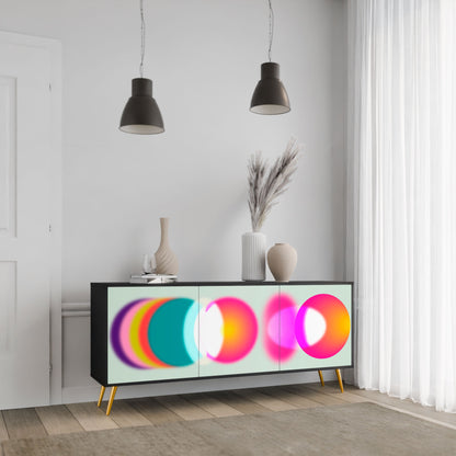 Credenza SYMPHONY OF COLORS a 3 ante in finitura nera