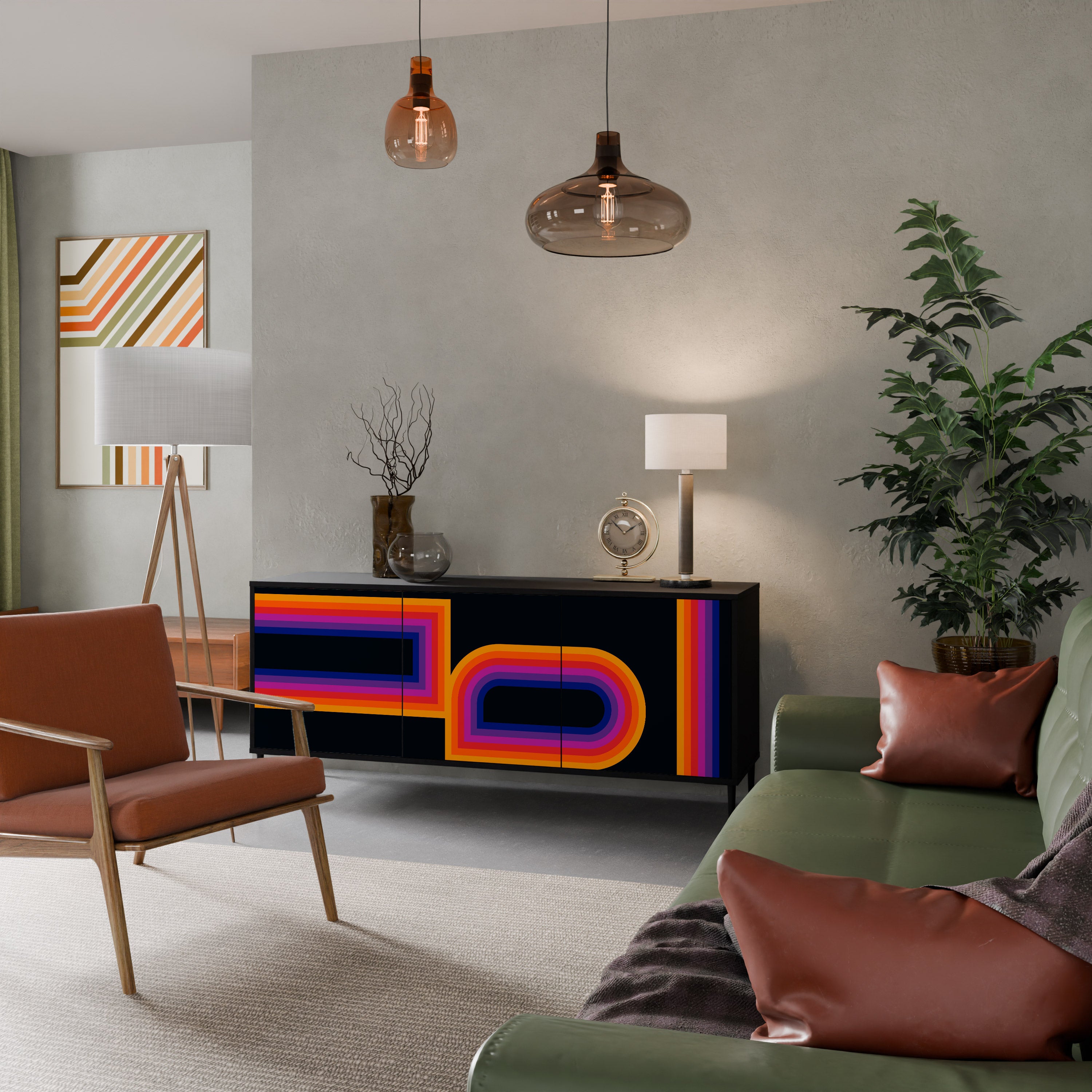 BLINDED BY THE LIGHTS Skänk med tre dörrar