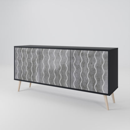 WAVES OF CONCRETE 3-türiges Sideboard