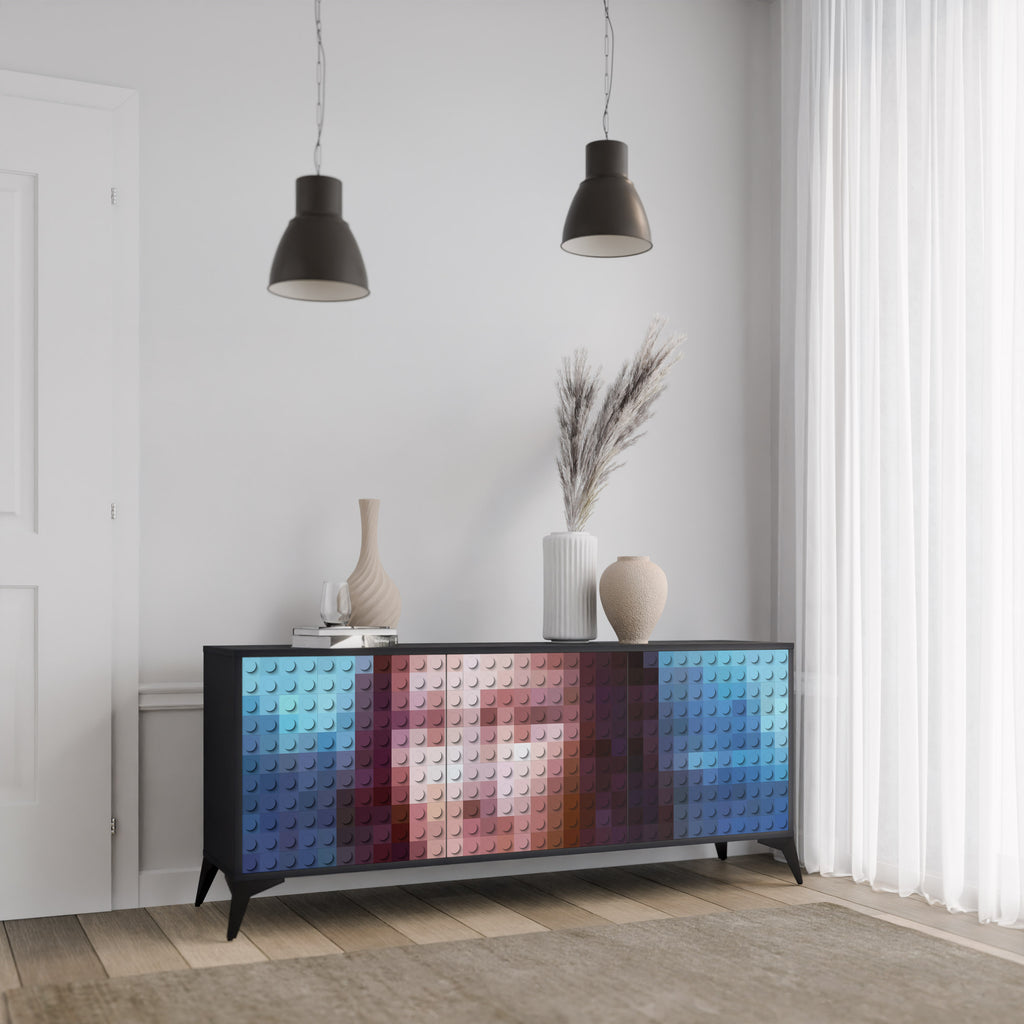 CONSTRUCTIVE ART Skänk med tre dörrar