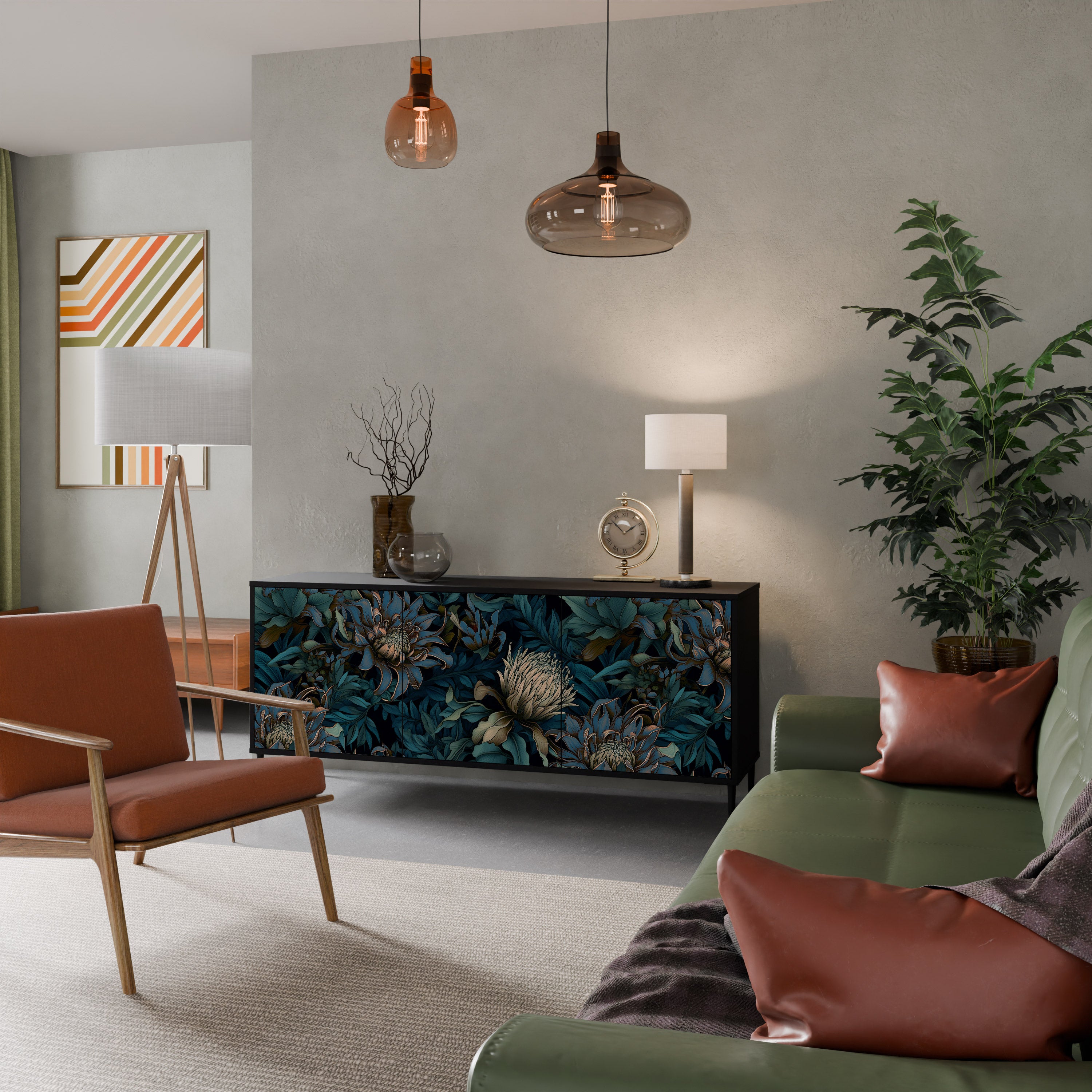 TWILIGHT BLOOM 3-Door Sideboard