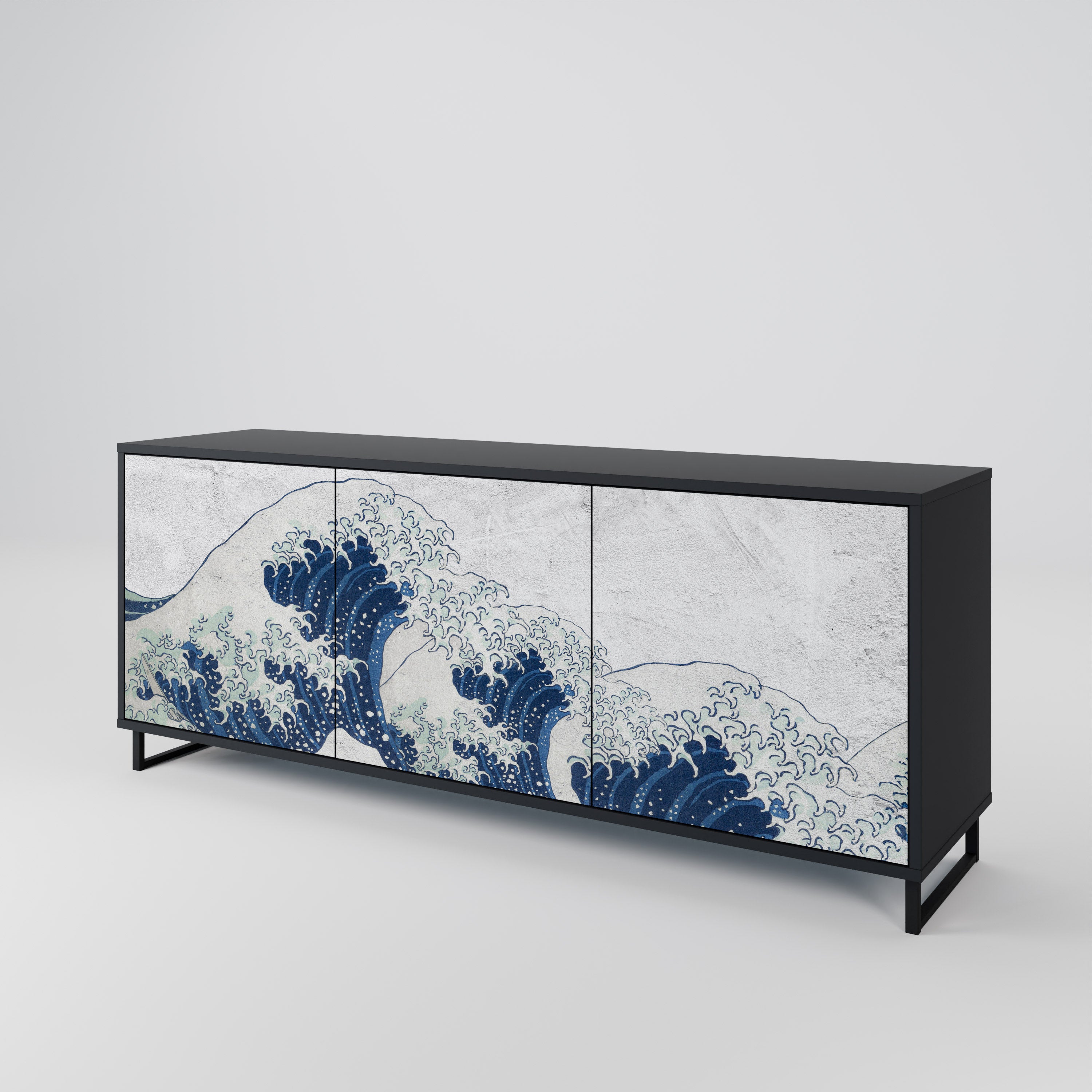 THE GREAT WAVE AT KANAGAWA Aparador de 3 Puertas