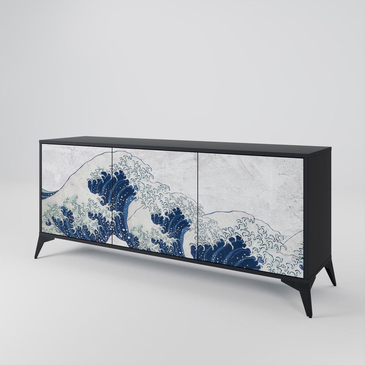 THE GREAT WAVE AT KANAGAWA Třídveřová komoda