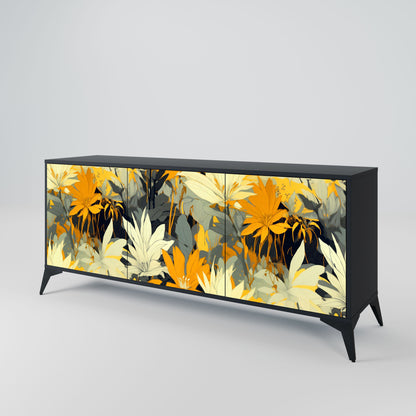 SUNKISSED LILY 3-Door Sideboard in Black Finish