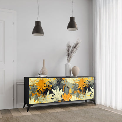 SUNKISSED LILY 3-Door Sideboard in Black Finish