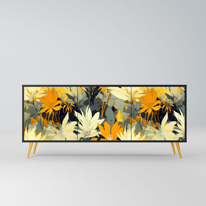 SUNKISSED LILY 3-Door Sideboard in Black Finish