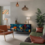 MIDNIGHT BLOSSOM Aparador de 3 Puertas