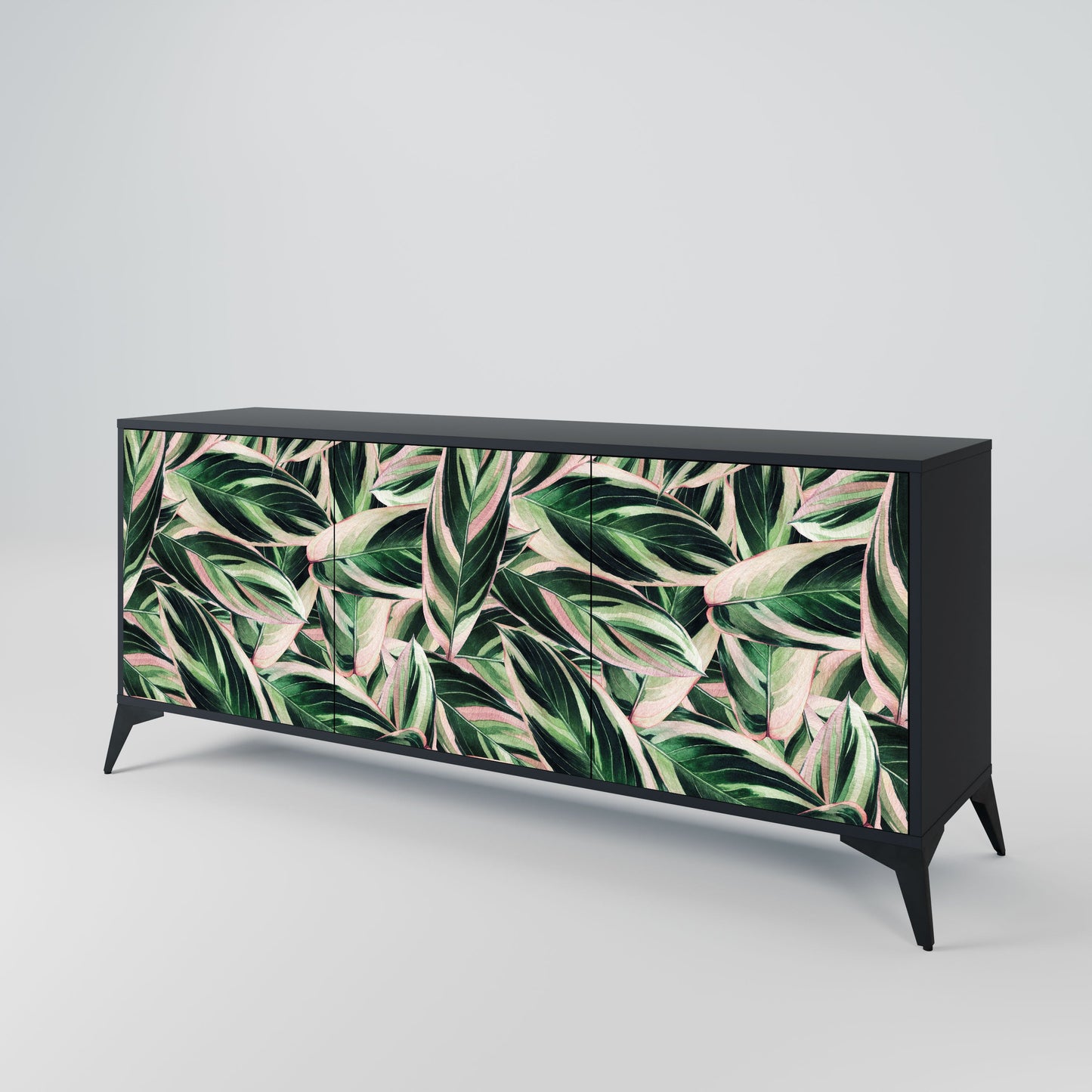 Credenza EERIE STROMANTHE a 3 ante in finitura nera