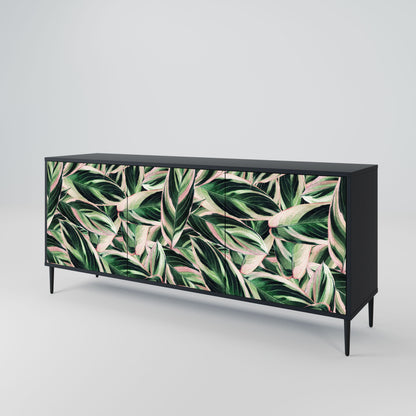 Credenza EERIE STROMANTHE a 3 ante in finitura nera