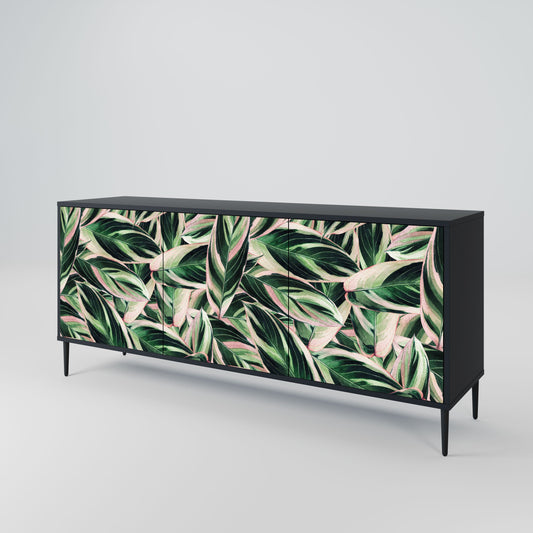 Credenza EERIE STROMANTHE a 3 ante in finitura nera