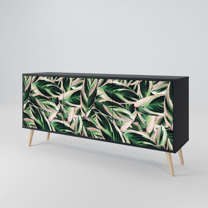 Credenza EERIE STROMANTHE a 3 ante in finitura nera