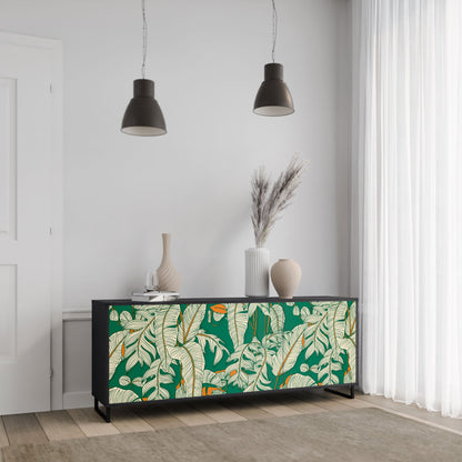 Credenza a 3 ante VERDANT PLEASURES in finitura nera