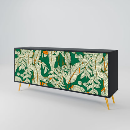 Credenza a 3 ante VERDANT PLEASURES in finitura nera