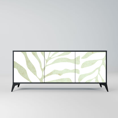 BOTANICAL SPARK 3-Door Sideboard in Black Finish