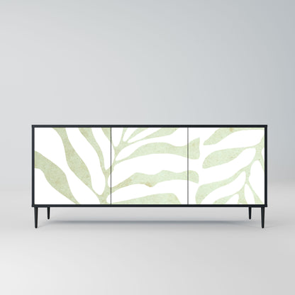 BOTANICAL SPARK 3-Door Sideboard in Black Finish