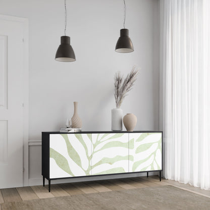 BOTANICAL SPARK 3-Door Sideboard in Black Finish