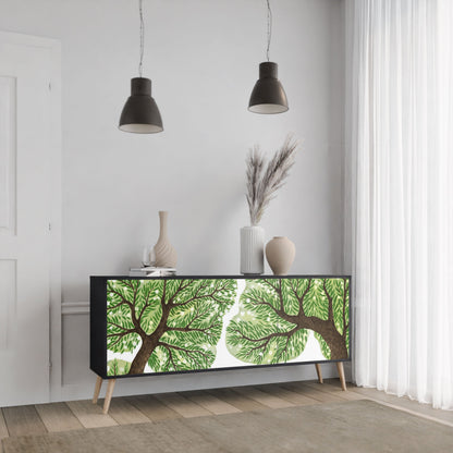 Credenza WILDERNESS DASH a 3 ante con finitura nera