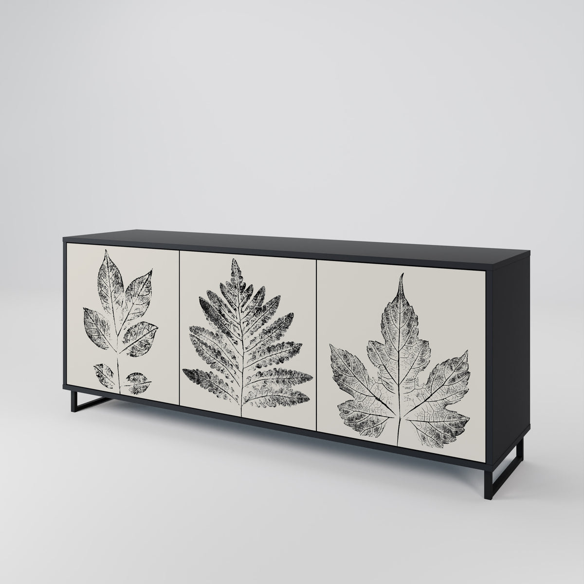 LEAFY STAMPS Skänk med tre dörrar