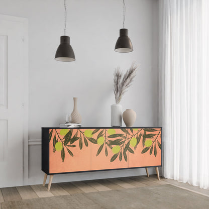 JUICY OLIVES 3-Door Sideboard in Black Finish